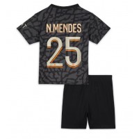 Koszulka piłkarska Paris Saint-Germain Nuno Mendes #25 Strój Trzeci dla dzieci 2023-24 tanio Krótki Rękaw (+ Krótkie spodenki)
